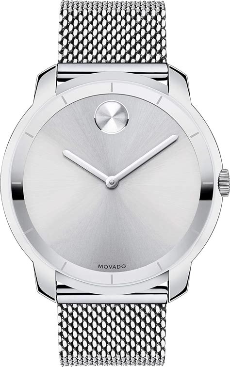 movado bold silver stainless steel men's watch open box|movado bold watches on sale.